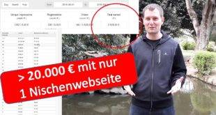 Lars Pilawski Online Geld verdienen Einnahmen meiner Nischenseite